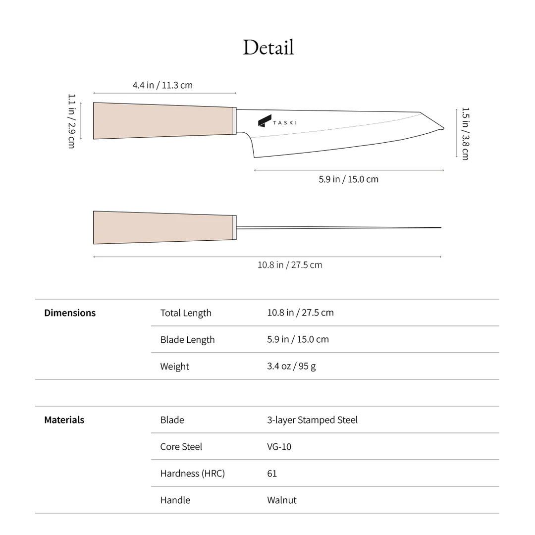 Taski Premium 6′ Kiritsuke Petty Knife