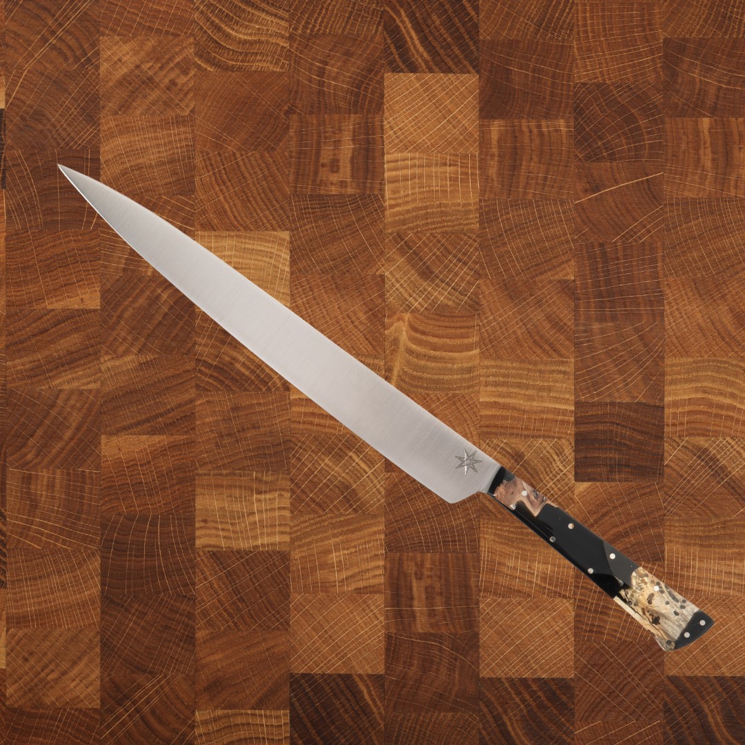 10" Slicer - Desert Dawn Buckeye Burl and Black Resin