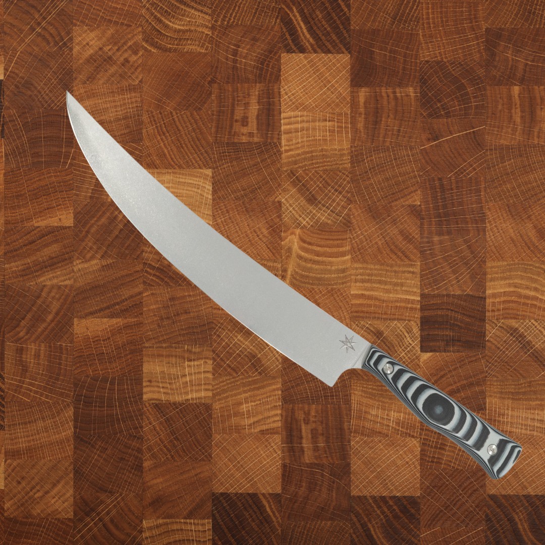 11" Scimitar - Culinary 2.0 Black and Gray Layered G-10