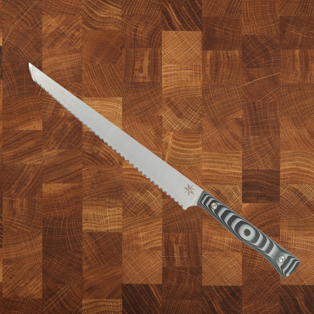 9" Bread Knife - Culinary 2.0 Black and Gray Layered G-10