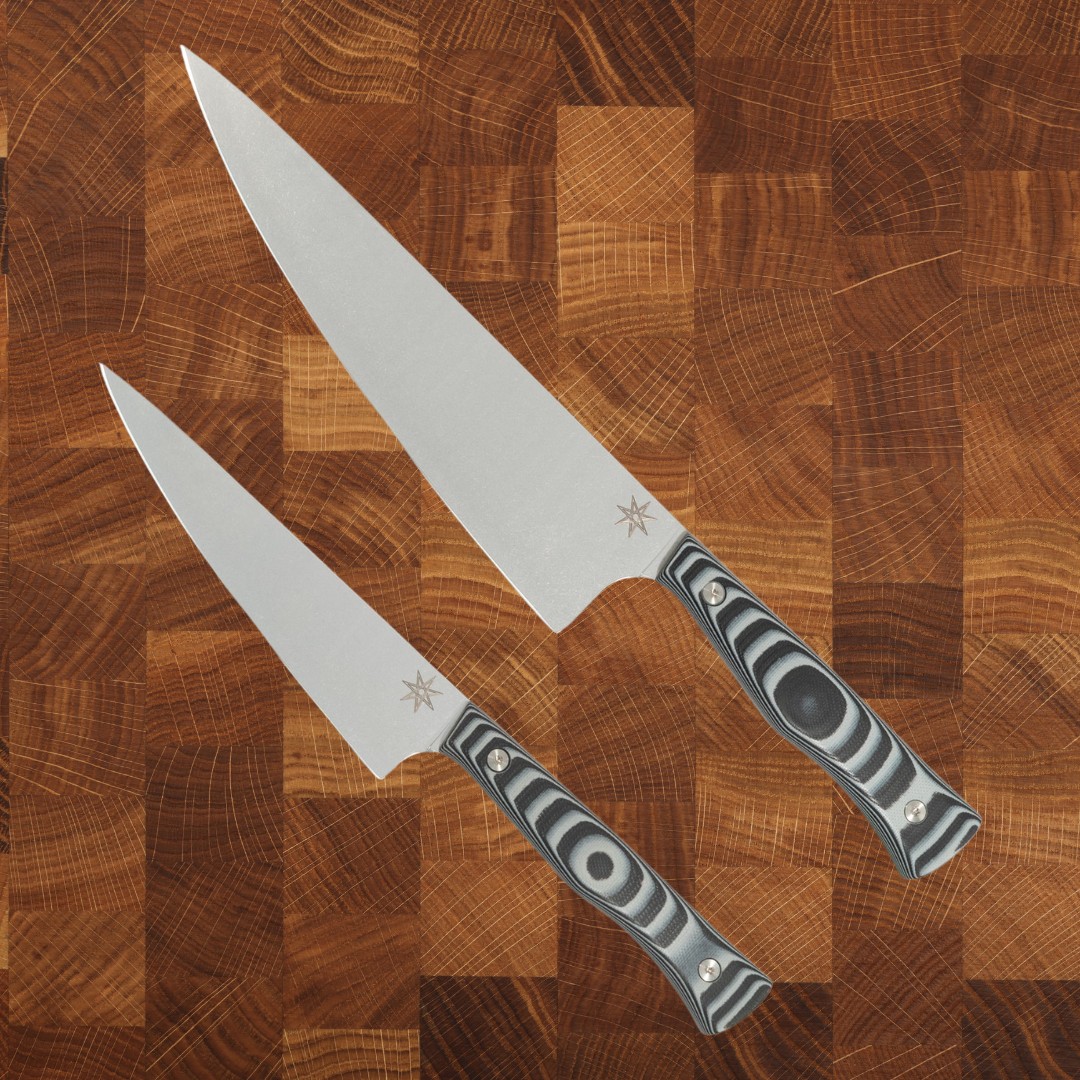 Commis Knife Set - Culinary 2.0 Black and Gray Layered G-10